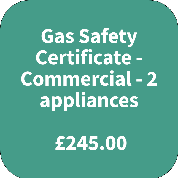 Gas Safety Certificate - Commercial - 2 appliances